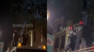 Необычный инцидент в Баку:  пытавшийся спасти кота мужчина застрял на дереве  - ВИДЕО