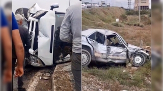 Zabratda qəza:  “Ford” böyrü üstə aşdı, “Mercedes” dərəyə düşdü  - VİDEO