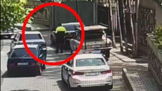Bərdədə sürücü polisin əlindəki bort kompüteri alıb qaçdı  - VİDEO