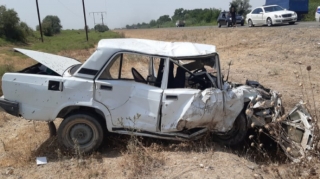 Beyləqanda iki avtomobil toqquşdu, 1 nəfər öldü, 3 yaralı var - FOTOLAR 