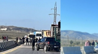 Bakı-Quba yolunda baş vermiş qəza tıxaca səbəb oldu - FOTO 
