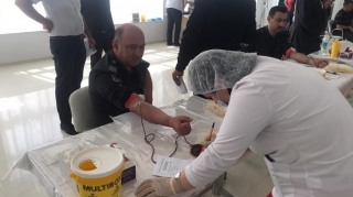 Polis Ağsuda qanvermə aksiyasına qoşulub - FOTO 