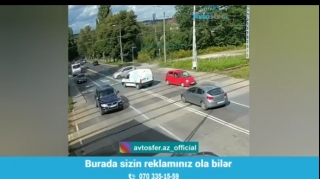 Əks yola çıxan xanım sürücü ağır qəza törətdi  - VİDEO