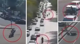Ölən moped sürücüsünün yeni görüntüləri yayıldı - VİDEO 