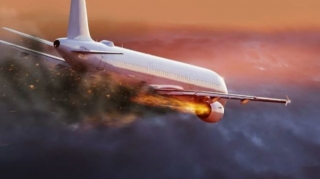 Самолет United Airlines загорелся сразу после взлета - ВИДЕО