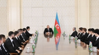Prezident "Qarabağ"  futbol klubunun üzvlərini qəbul etdi