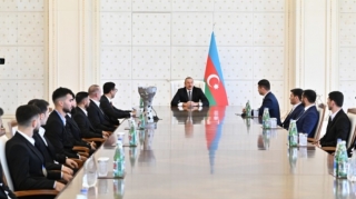 Prezident Avropa çempionu olan komandamızı qəbul etdi - FOTOLAR 