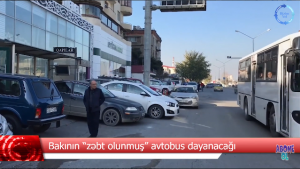 Bakının “zəbt olunmuş” avtobus dayanacağı – VİDEO