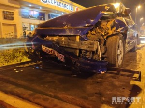 Bakıda zəncirvari yol qəzası olub 