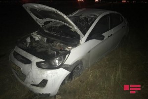 Goranboyda avtomobil aşdı: sürücü xəsarət alıb - FOTO