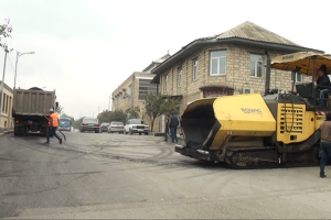 Gəncədə yollar yenidən qurulur - VİDEO