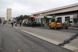 Binəqədinin daha bir küçəsi təmir olunur - FOTO