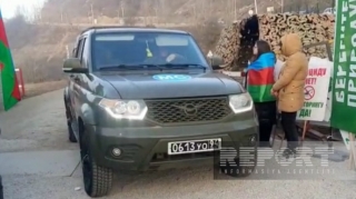 Xankəndidən Laçın istiqamətində sülhməramlıların daha bir avtomobili maneəsiz hərəkət edib