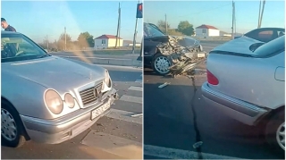 Mehdiabadda zəncirvari qəza: Piyadaya yol verən avtomobil vuruldu   - VİDEO