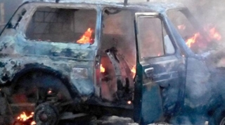 Cəlilabadda minik avtomobili yanıb