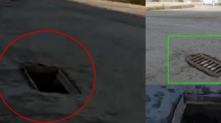 Yasamalda yağış barmaqlığı oğurlandı - Sürücü qəzadan ... - VİDEO 