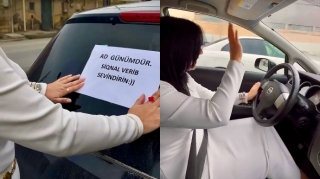 Qadın sürücü ad günündə kişiləri qayda pozmağa məcbur etdi    - VİDEO