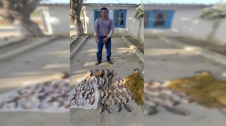 Qarabağ kanalına tor atan balıqçı tutuldu - FOTO 