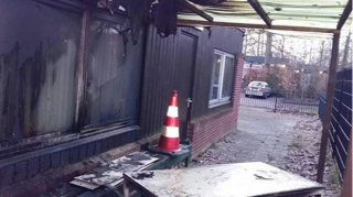 Tikintisi davam edən məscid yandırıldı