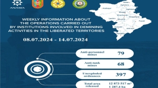 На освобожденных территориях Азербайджана обнаружено еще 147 мин, 397 НРБ 