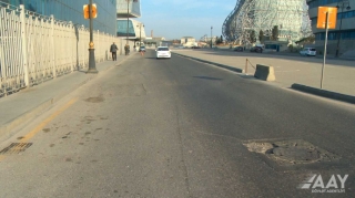 Bakıda bu küçədə cari təmir işləri aparılır   - FOTO - VİDEO