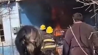 Ağcabədidə 4 otaqlı ev yanıb kül oldu - FOTO