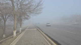 Naxçıvanda qatı duman yollarda hərəkəti çətinləşdirir - FOTO 