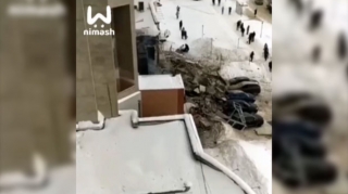 Yaşayış binasında baş vermiş güclü partlayış yerindən görüntülər  - VİDEO