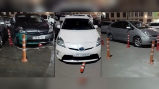 Bu binanın həyətində sürücülər sakinlərin canını boğaza yığıb  - VİDEO