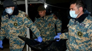 Şuşada tapılan erməni hərbçinin qalıqları təhvil verildi