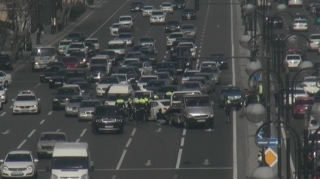 Qəza tıxaca səbəb oldu  - FOTO