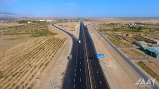 Quba yolunun tikintisi sürətlə davam etdirilir  - FOTO - VİDEO