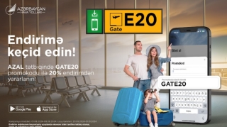AZAL “GATE20” promokodu ilə aviabiletlərə 20% endirim edəcək 