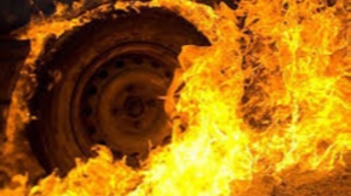 Qobustanda "QAZ" yanıb