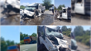 Qəzadan yayınan sürücü yük maşınını “KamAZ”ın qoşqusuna çırpdı   - VİDEO