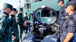 DSX Xəzər dənizində taktiki təlimlər keçirib  - VİDEO - FOTO