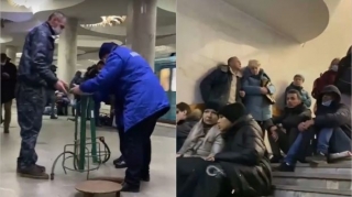 Ukraynada metro stansiyalarında su qurğuları quraşdırılır - VİDEO 
