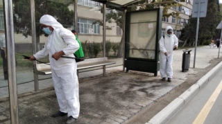 Gəncədə COVİD-19-a qarşı dezinfeksiya işləri gücləndirildi - FOTO