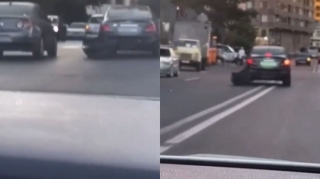 Bakı küçələrində buferi yerlə sürünən maşın: sürücü heç kimi saymır  - VİDEO