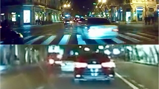 Nəsimidə “Mercedes”lə “hoqqa” verən sürücü  avtomobilləri riskə atdı   - VİDEO