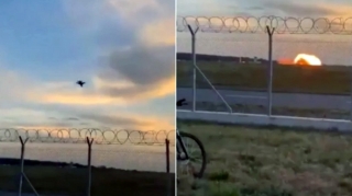 Qırıcı təlim zamanı qəzaya uğrayıb - FOTO 