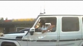 "Gelandewagen"lə qalmaqal yaradan sürücü saxlanıldı; maşın duracağa qoyuldu - FOTO  - VİDEO