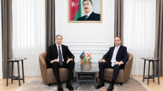 Vilayət Eyvazov gürcüstanlı həmkarı ilə görüşüb - FOTO