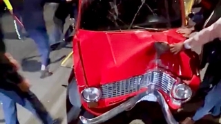 Gəncədə qəza törədən sürücüdən etiraf: “Saatda 120 ilə girdim”   - VİDEO