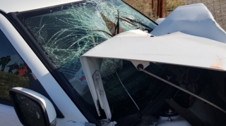 Sabirabadda yol qəzasında iki nəfər xəsarət alıb 