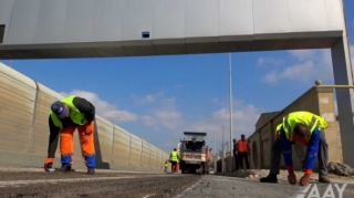 Bakı Dairəvi yolunun köməkçi hissəsində təmir işləri aparılır  - FOTO - VİDEO