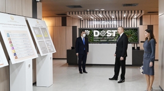 Президент Ильхам Алиев и Первая леди Мехрибан Алиева приняли участие в открытии центра DOST номер 3  