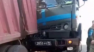 Qarabağda sülhməramlıların "KamAZ"ı qəzaya düşdü - VİDEO 