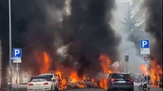 Milanda güclü partlayış:  Maşınlar alovlara büründü - FOTO - VİDEO 