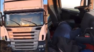 Azərbaycanlı sürücü sükan arxasında keçindi - VİDEO 